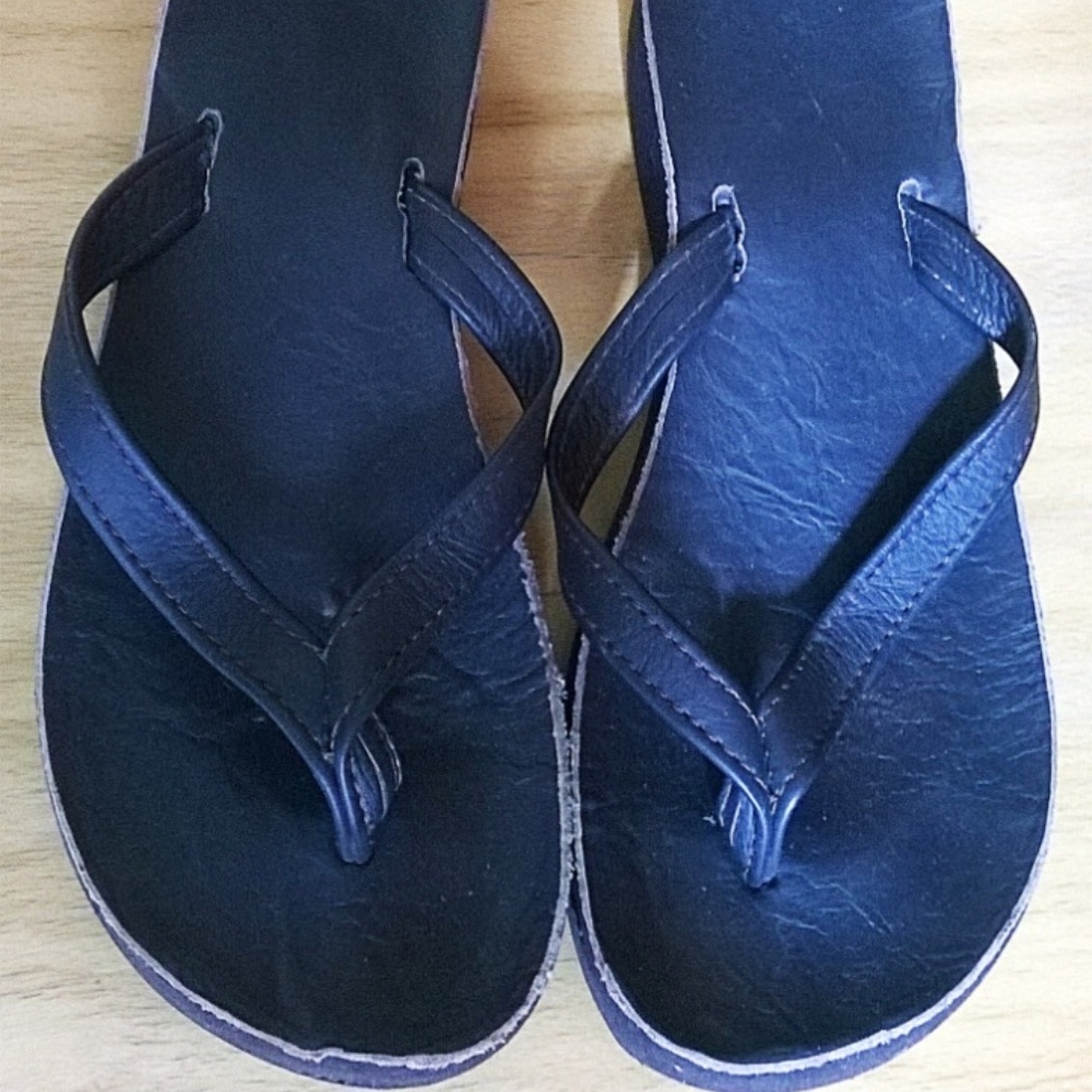 Chunky Leather Sandals / Slippers in Dark Brown